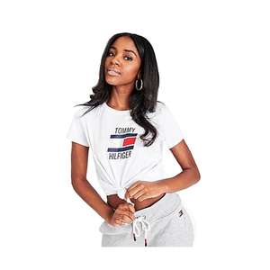 Maglietta <span class=keywords><strong>Tommy</strong></span> Classic Knot da <span class=keywords><strong>Donna</strong></span>, Magliette e T-shirt Sportive, Colore: Bianco/Blu/Rosso |   100% Autentico - Product Image 3