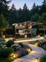 Cuisine extérieure modulaire en acier Yozon avec barbecue, station de cuisson personnalisée pour jardin et cour
