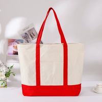 Sac fourre-tout pour femme en toile de coton, personnalisable avec impression de logo, avec poignée longue, grande et moyenne taille, avec fermeture éclair