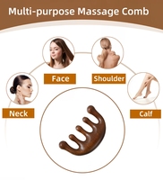 Delfin-förmiger Handgefertigter 100% Natürlicher Holz-Gua-Sha Kopfmassagegerät Grünes Sandelholz Vibration Hochfrequenz-Technologie Massage