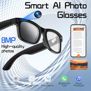 Gafas Inteligentes con Cámara IA para Interiores y Exteriores, Grabación de Video HD 1080P de 800W, Traducción en Tiempo Real, Control por Voz con la Aplicación HeyCyan - Product Image 3