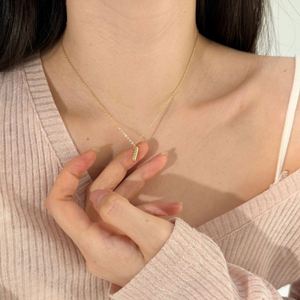Dylam เครื่องประดับขนาดเล็กเสน่ห์ดี14K ชุบทองแพ้ง่าย925เงินเชื่อมโยงโซ่ขนมปังสร้อยคอสำหรับชีวิตประจำวัน - Product Image 4