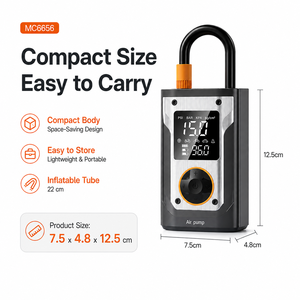 Inflador de Neumáticos Inalámbrico Portátil, Compresor de Aire Digital de 150 PSI, Bomba de Aire para Auto Recargable por USB-C de 20L/Min con Banco de Energía LED SOS - Product Image 5