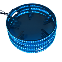 Nouvel accessoire automobile : Éclairage d'angle LED 12V polyvalent, réglable de 14 à 18 pouces, étanche IP68, avec effets de poursuite RGB, universel pour voitures