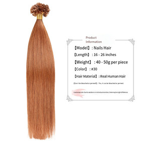 Extensions de cheveux humains Remy européens de qualité supérieure, 100 % naturels, double trame, 16-24 pouces, pointe en U à la kératine, lisses - Product Image 6