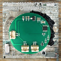 Module PCBA d'induction sans fil 12V pour table lumineuse à LED à effet rivière et ciel étoilé, avec fonction tactile, 20W, portée de détection 1-5mm