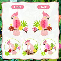 Décorations de fête hawaïenne, décorations de fête Luau, lanternes en papier suspendues à thème tropical, éventails, pompons pour anniversaire, fête de bachelorette