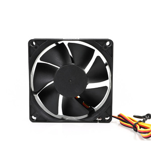 Ventola di Raffreddamento Silenziosa BLDC 80x25mm per Micro Ventole Assiali <span class=keywords><strong>12V</strong></span>/24V con Pale in Plastica per CPU/PC/Stampante, Velocità Personalizzabile OEM/ODM - Product Image 1