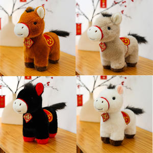 2026 Jahr des Pferdes Maskottchen-Figuren Plüschtier Chinesisches Tierkreiszeichen Pferd Spielzeug Kindergeschenk Großhandel Greifmaschinen-Puppe - Product Image 2