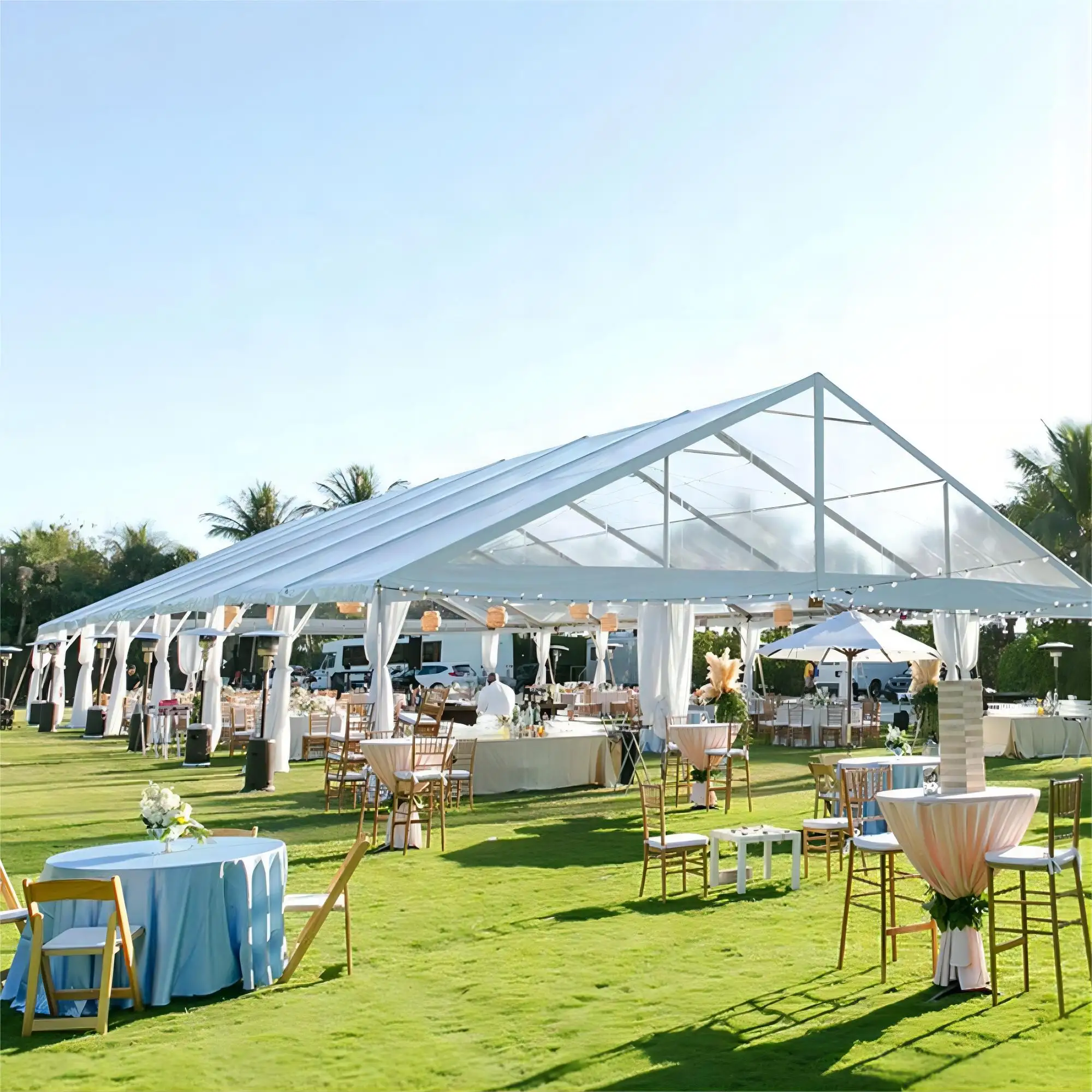 Aluminum Frame Waterproof Exhibition Clear PVC Marquee Outdoor Event Tents For Wedding Party