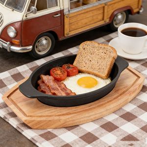 Korean Style Thickened Cast Iron Non-stick <strong>Frying</strong> <strong>Pan</strong> Cookware Steak Western Food <strong>Double</strong>-ear Drying <strong>Pan</strong> Cookware Oval <strong>Grill</strong> <strong>Pan</strong> - Product Image 4