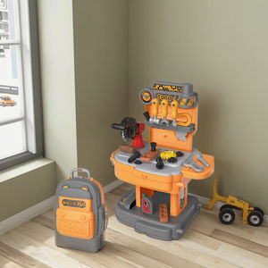 Sac à dos 2-en-1 facile et détachable pour enfants Carpenter & Engineer Role-Play Set <span class=keywords><strong>avec</strong></span> 31 accessoires de simulation en plastique pour garçons - Product Image 4