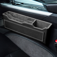 Organisateur de rangement premium pour l'espace latéral du siège de voiture, en cuir PVC, avec plusieurs compartiments pour téléphone, câble, carte, et support de téléphone