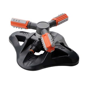 360 Gear Drive Irrigation System Diamond Shaped Orange Black Three Pronged Sprinkler For Garden Use - Product Image 4