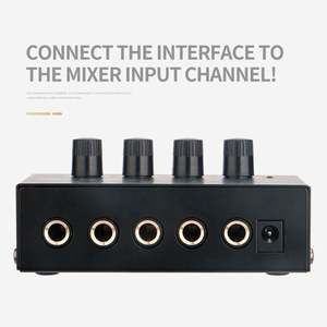 <span class=keywords><strong>Amplificateur</strong></span> de Moniteur Professionnel XTUGA HA400 4 Canaux en Métal+ABS, Mini Répartiteur Audio Stéréo 5V pour Écouteurs - Product Image 6