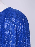 Veste à paillettes scintillantes pour femme de grande taille Manteau ouvert sur le devant Vêtements d'extérieur pour Cocktail Party Club Daily Wear Office Work Date