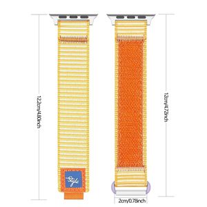 Correa Deportiva <span class=keywords><strong>de</strong></span> Nailon Tejido para Reloj, Correa Transpirable con Rayas Compatible con <span class=keywords><strong>Apple</strong></span> <span class=keywords><strong>Watch</strong></span> Ultra S10 S9 para Uso en Exteriores - Product Image 6