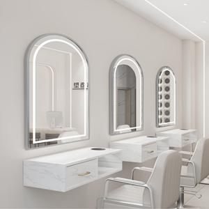 New model hair salon beauty <b>mirror</b> with lamp-equipped <b>vanity</b> <b>table</b> integrated hair salon special coloring and perming area trend - Product Image 2