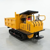 Camion benne sur chenilles de 2 tonnes, benne hydraulique, certifié EPA/Euro 5, adapté aux opérations tout-terrain