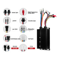 Kit de conversion de vélo électrique MTX39 72V 5000W avec moteur de moyeu arrière, contrôleur à onde sinusoïdale 80A, écran LCD, accélérateur PAS, frein
