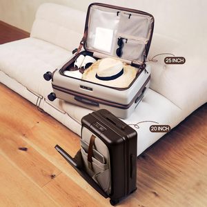 Fashion Letter Print Soft Shell Trolley Case Set, Lightweight Waterproof <b>Rolling</b> Luggage with Silent Wheels for Men & Women - Product Image 2