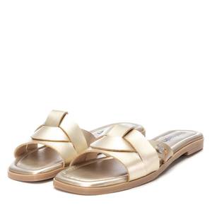 Sandalias Planas para Mujer Refresh, Doradas Metálicas con Tiras Cruzadas, Estilo Slip-On, Zapatos de Verano - Product Image 3