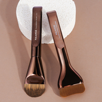 MAANGE Lot de 2 pinceaux plats de luxe pour fond de teint marque privée et outils de maquillage OEM sans traces de liquide/BB crème