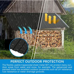 Tejas y Láminas de Aleación de Aluminio con Tablero de Policarbonato, Terraza con Marco de Aluminio para Cámaras Frigoríficas y Talleres - Product Image 2