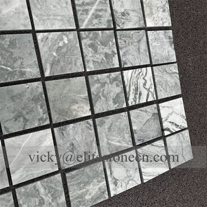 Dalles de marbre vert naturel poli pour mur de salon et sol de salle de bain - Product Image 5