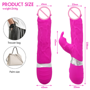 เครื่องสั่นกระต่ายแบบใช้พลังงานจาก USB กระตุ้นจุดจี ดิลโด้ ของเล่นทางเพศสำหรับผู้หญิง - Product Image 2