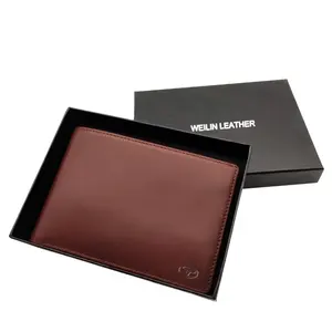 RFID Blocking Money Clip Slim Business Luxury Men Genuine Leather RFID Wallet With Zipper Mezzanine Card Slot Custom Wallets