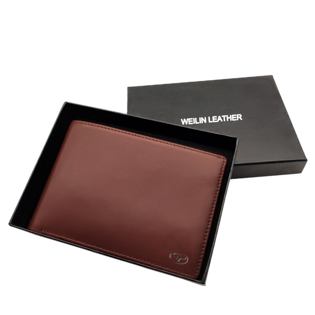 RFID Blocking Money Clip Slim Business Luxury Men Genuine Leather RFID Wallet With Zipper Mezzanine Card Slot Custom Wallets