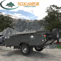 Ecocampor Meilleur véhicule récréatif tout-terrain avec splendide tente Version personnalisée-Lumières LED Remorque de voyage pour l'aventure