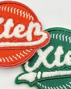 Custom Polyester Patches Chenille Patch with <strong>velcro</strong> Backing Flower <strong>Iron</strong> on Backing - Product Image 6