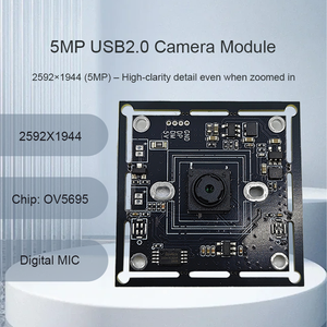 Módulo de Cámara USB CMOS OV5695 de 5MP y 1/4 Pulgadas, Lente AF/MF M12 de 3.2mm F2.2, DFOV Amplio de 40-120 Grados, Módulo de Reconocimiento Facial - Product Image 2