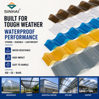 Plaque de toiture en polycarbonate ondulé transparente, protégée contre les UV, pour serres, auvents et toitures de bâtiments