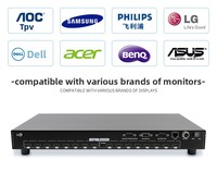 Controlador de Pantalla Hardrock Matrix EDID con Control Remoto por Aplicación, Conmutador de Pantalla Metálico 8 Entradas/8 Salidas 4K30Hz, Voltaje Universal 110-240V
