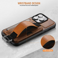 Nouveau étui de téléphone porte-carte en cuir PU antichoc pour iPhone 16 Pro Max 17 15 14 13 avec portefeuille dragonne bande