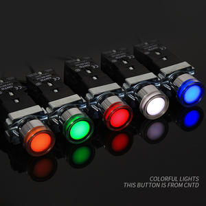 Interruptor de Botón Pulsador Iluminado de Cabeza Plana CNTD Changde Electric CB2-BWZ34B2 con Función de Autobloqueo y Auto-Reinicio - Product Image 5