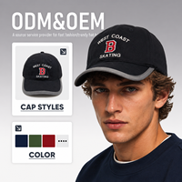 Gorras Deportivas Estilo Skate al por Mayor de Fábrica China - Gorras Personalizadas con Letra Varsity B de 6 Paneles y Visera Curva para Hombre