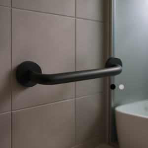 Barra de Apoyo para Baño de 45 cm, Color Negro Cepillado, con Agarre de Seguridad - Product Image 3