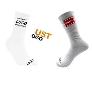 Performance Thick Terry Cushion Cotton Sport <b>Socks</b> – Crew Custom Basketball Running Athletic <b>Socks</b> for Men & Women - Product Image 1