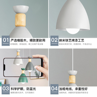 Lustre en fer suspension E27 cage éclairage intérieur moderne nordique macaron trois têtes ampoules suspension pour cuisine