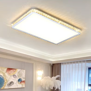Gran oferta, luz de techo ultrafina simple, sala de estar, lámpara de techo de cristal K9 rectangular de lujo, moderna - Product Image 1