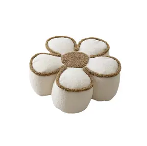 INS Flower Seat Cushion for Living Room Balcony Home Use,Floor Pouf Can Be Placed on with Matching Carpet