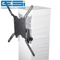 Nouveau design 2026 ESI Totem TV réglable en hauteur (0,9 m à 1,8 m) avec base pliable en acier, support LED, écran et haut-parleur, certifié TUV