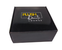 Boîte d'expédition pliable en carton ondulé noir en gros, personnalisable avec logo, emballage en carton recyclé