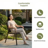 Chaise de jardin empilable en résine légère de style moderne JP, résistante aux intempéries, pour hôtel, parc, terrasse, bord de piscine