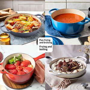 Juego de Ollas de Hierro Fundido Esmaltado de 7 Piezas, Moderno y de Alta Calidad, con Olla para Sopa y Sartén Antiadherente, Apto para Horno - Product Image 4