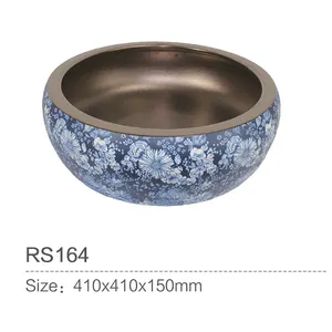 164 design floreale fatto a mano in ceramica lavabo dimensioni Jingdezhen bacino la porcellana blu
